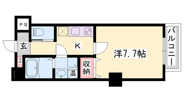 レジデンスM姫路の物件間取画像